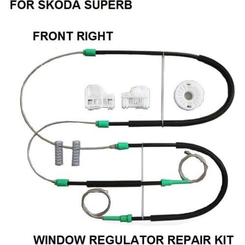 CAR ELECTRIC WINDOW REGULATOR REPAIR KIT FOR SKODA SUPERB WINDOW REGULATOR FRONT-RIGHT SET 2001-2009