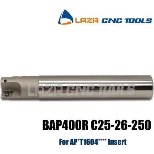 BAP400R C25-26-250-2T Face Mill Shoulder Cutter For Milling Machine,Dia 25*250 mm Length Milling Cutter for APMT/APKT1604 blade