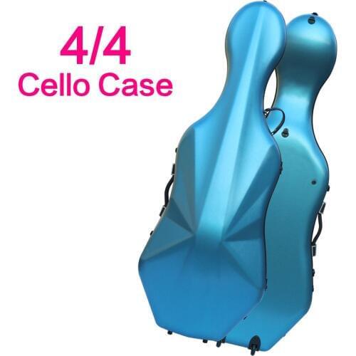 Advance cello case 4/4 high strength carbon Fiber composite material Two wheel