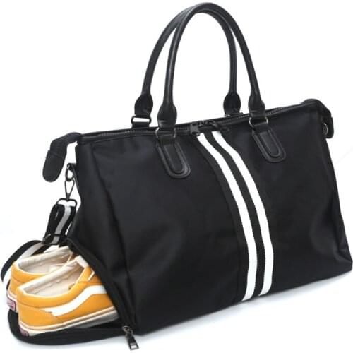 Womens Oxford Cloth Travel Bag Large Capacity Shoulder Bag Soft Dry And Wet Separation Bag Independent Shoes Waterproof Handbag