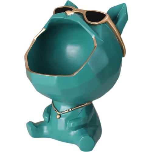Home Decor Home Decoration Cool Dog Statue Figurine Big Mouth dog Storage Box Ornamental Art Sculpture Figurines Gift Decorative