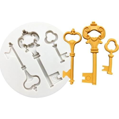 Key Silicone Sugarcraft Mold Cupcake Chocolate Baking Mold Fondant Cake Decorating Tools
