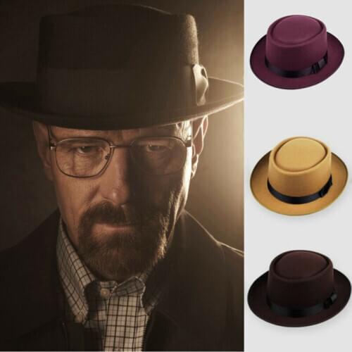 Fashion New Men Women Hard Cap Felt Pork Pie Fedoras Bowler Hat Derby Homburg Hats Band