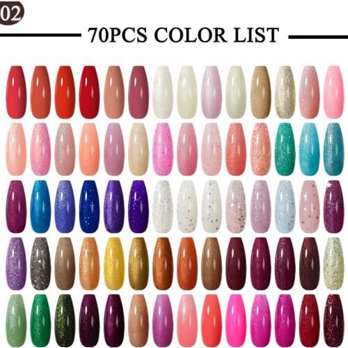 Four Lily Gel Nail Kit 42/70/143pcs UV Nail Polish Gel Set Varnishes 5ml For Manicure Need Cured Base Top Coat Nail Set