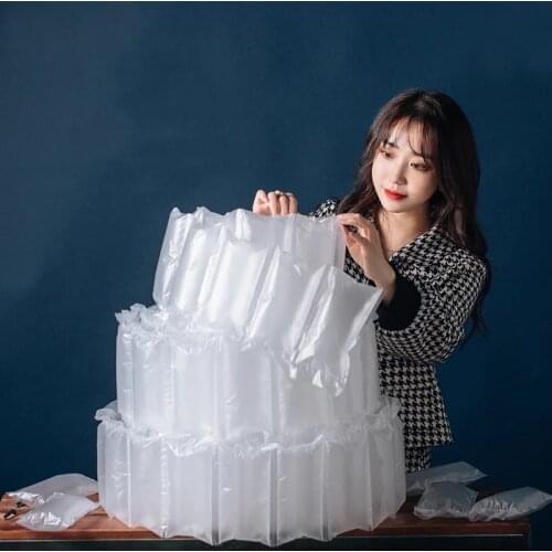 Air Cushion Bag Filling Packaging Air filled Bags Package Transportation 500M Air Pillow Film Packaging Plastic Fragile Cargoes