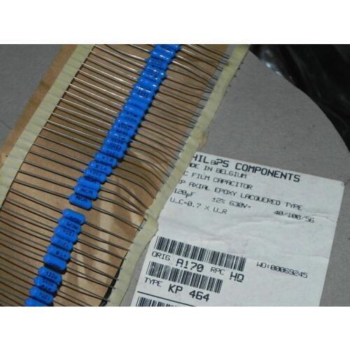Original new 100% 630v120pf instead of 100pF KP464 series tin foil axial tin film capacitor (Inductor)