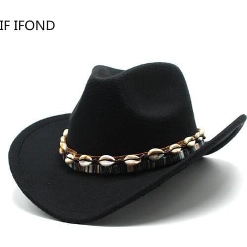 British style Men Gentleman Western Cowboy Hat 2022 Vintage Felt Jazz Hat For Lady Winter Autumn Cowgirl Sombrero Caps