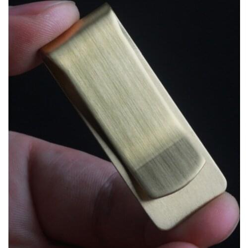 Cash Clamp Portable Brass Slim Money Clip Pocket Metal Money Holder Bill Clip Simple Wallet Purse