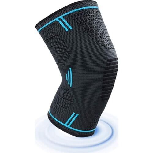 Knitted knee pads for compression winding, outdoor running basketball riding breathable double pressure high elastic knee pads