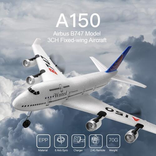 WLtoys Rc Fixed-wing Xk A150 Airbus B747 Model Plane Epp 2.4g Rc Airplane Aircraft Short Charging Time Rtf Glider Toys For Kids