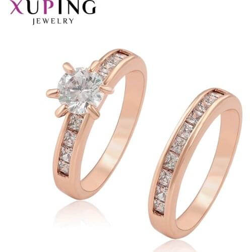 Xuping Fashion Ring Classical Charming Wedding Ring Color Synthetic CZ Valentines Jewelry Gift 12814