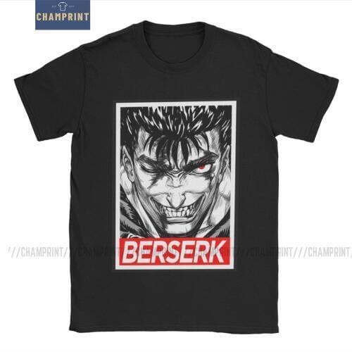 Funny Berserk Guts T-Shirts Men Cotton T Shirts Guts Manga Swordsman Gatsu Zodd Anime Short Sleeve Tee Shirt New Arrival Tops