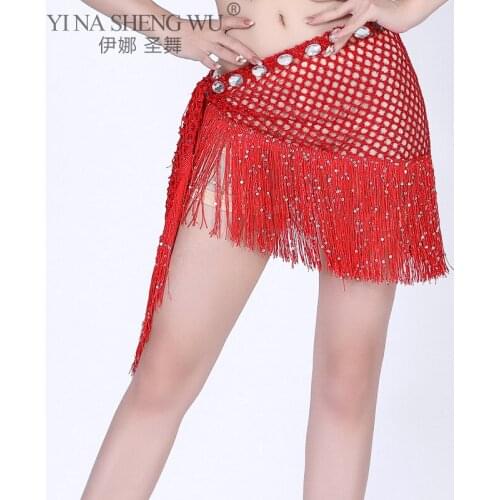 Belly dance tassel waist chain hollow sequin triangle towel dance practice with hip towel dance performance waist towel