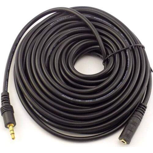 1.5/3/5/10M 3.5mm Stereo Male to Female Audio Extension Cable Cord for Headphone TV Computer Laptop MP3/MP4 Earphone