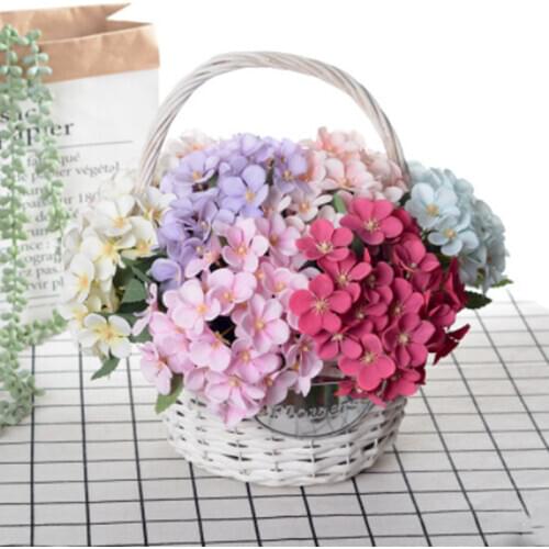 1 Bouquet Artificial Begonia Flowers Silk Fake Hydrangea Flower Home Office Party Wedding Christmas Decoration