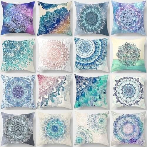 1Pcs Mandala Pattern Cushion Cover Bohemia Throw Pillow Decorative Pillowcase Retro Sofa Pillow Case Home Decoration Pillow Case