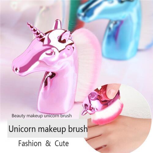 1Pcs Unicorn Rainbow Makeup Brushes Powder Foundation Blush Contour Brush Face Beauty Brushes Cosmetic Tools 6 colors optional