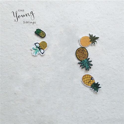 Pineapple Iron On Patches Hot sale Embroidered Applique Sewing Clothes Cute Stickers Garment Apparel Accessories Badges 1pc sell