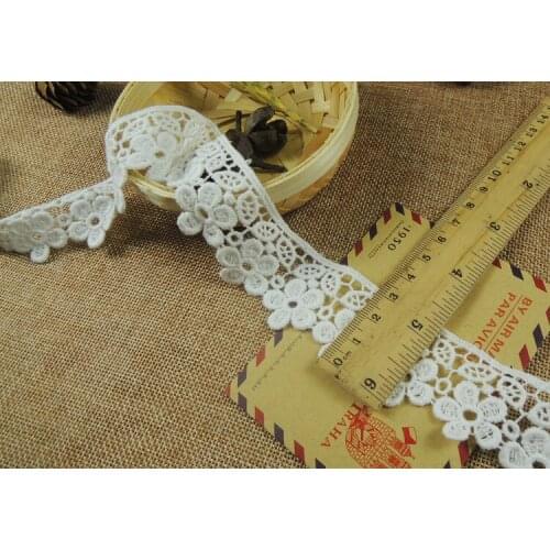 1Yard 90CM Latest African Laces 2020 Decorated 32mm Modern Lace Fabric DIY Lace Fabrics Bridal Lace Ribbon Trim encajes L19