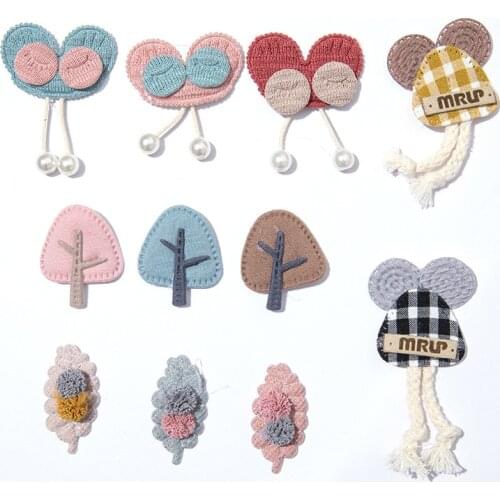 10Pcs/Lot Cartoon Lovely Animal Appliques For Children Headwear Hair Clip Accessories And Garment Decoration Patches