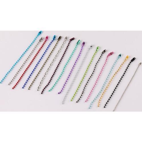 10CM color bead chain jewelry accessories material tag chain 20pcs