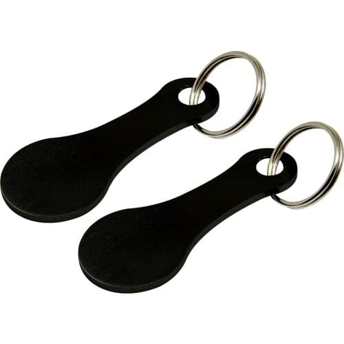 2 Pcs Shopping Tokens Chains Accessories Keychain Decor Metal Aluminum Alloy Key Ring Shopping Cart Tokens