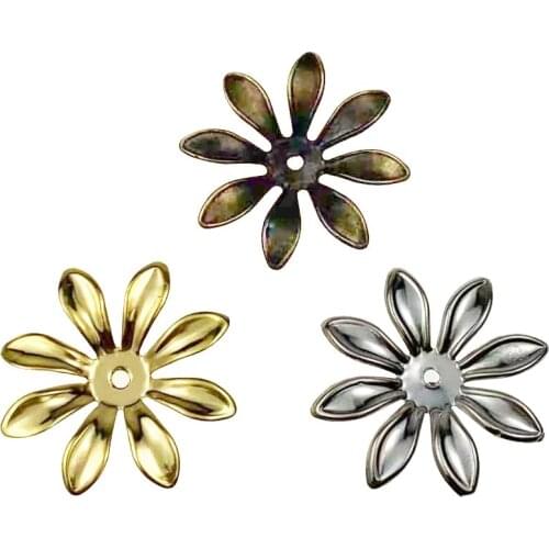 20 pieces / lot 28mm Metal Filigree flower Slice Charms base Setting Jewelry DIY Components Findings07570