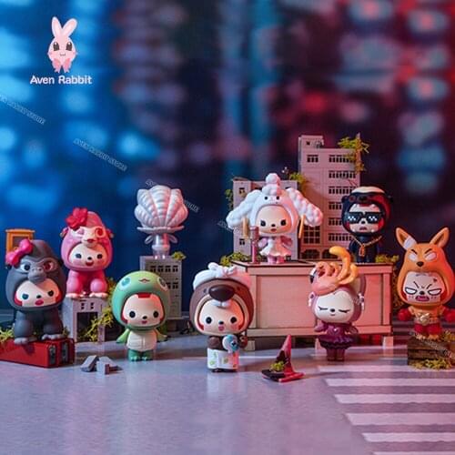 Ali Raging Animals Blind Box Toys Figures Action Surprise Box Guess Blind Bag Toy for Girls Caja Sorpresa Cute Random Model Gift