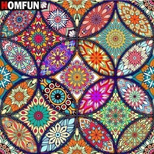 HOMFUN Full Square/Round Drill 5D DIY Diamond Painting "Religious Mandala" 3D Diamond Embroidery Cross Stitch Home Decor A18735