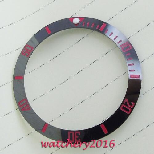 38mm new high quality luminous marks black ceramic bezel insert watch mens watch bezel