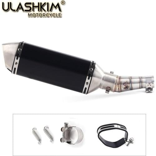 Motorcycle Exhaust Muffler Full System middle pipe Slip On For Kawasaki Z250 2008-2015 Ninja 300 2013-2016 Ninja 250R 2008-2016