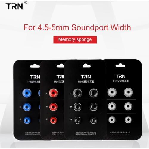 TRN Headphone Memory Cotton Earmuffs 3Pairs Chronic Rebound Earplugss PU Foam Sponge Earphone Eartips For V80 ZSN ZST ZS10
