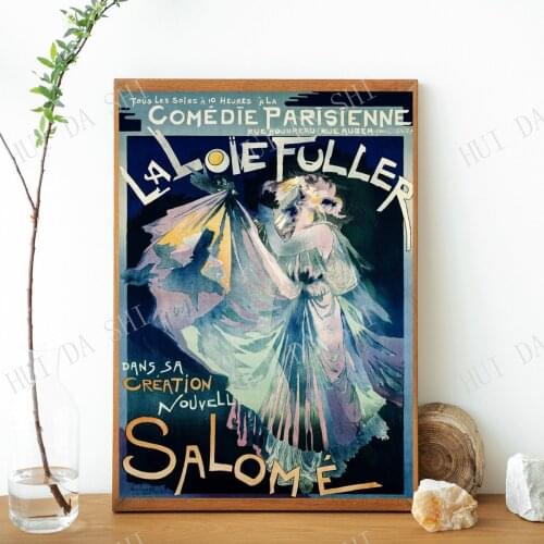 Art Nouveau vintage poster print - Poster of Comédie–Parisienne with portrait of Loie Fuller (1895) by Georges de Feure