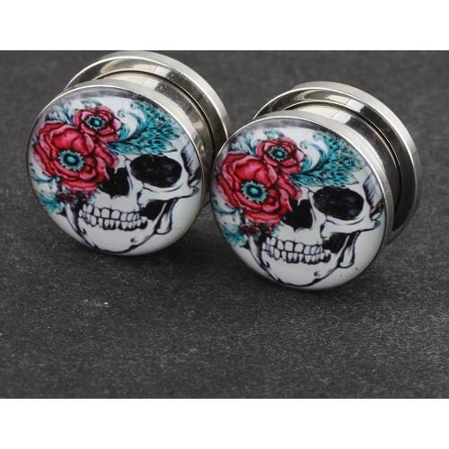JUNLOWPY Logo 00G Ear Gauges Expander Set Stainless Steel Tunnels and Plugs Ear Stretcher Kit Body Piercing Jewelry Mix 5-16mm