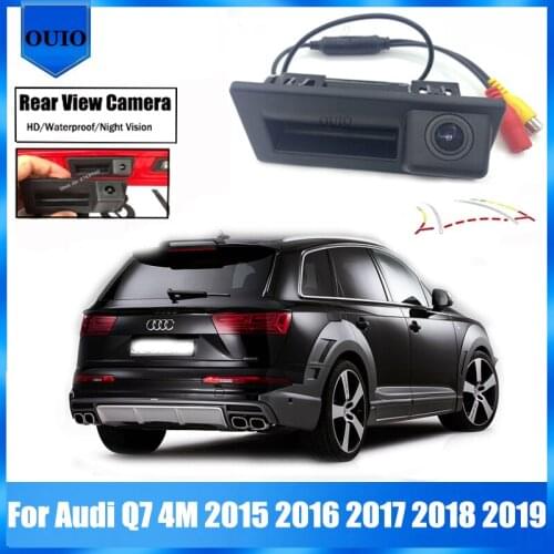 HD rear view camera For Audi Q7 4M 2015 2016 2017 2018 2019 Trunk Handle Camera Backup Waterproof Parking Reversing Camera