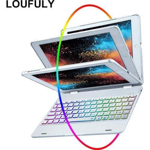 Loufuly For iPad Air Keyboard Case Bluetooth Wireless Keyboard For iPad 2018 Cover 9.7 Inch With 7 Backlit For A1474 A1475