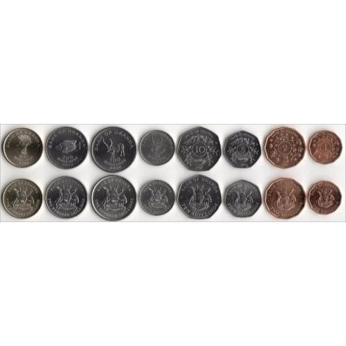 Uganda Set 8 Pieces Coins Old Original Coin Collectible Edition Real Rare Commemorative Random Year