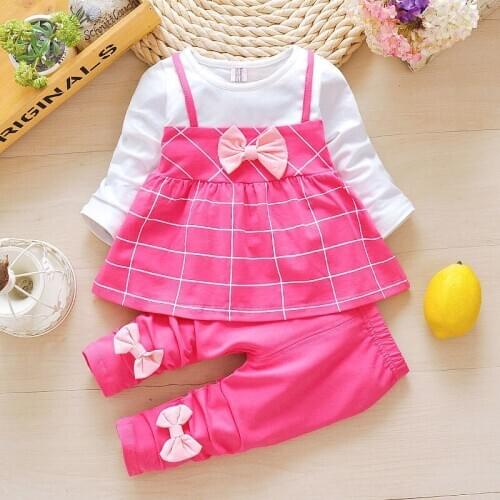 Baby Clothing Sets Spring Autumn Infant Cotton Cute Coat Pants 2pcs Tracksuits For Bebe Girls Toddler Casual Suit Clothes