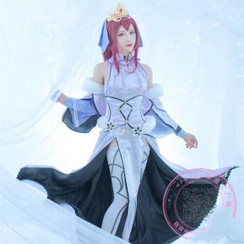 FGO Caster Scathach Cosplay Costumes Fate/Grand Order Second Stage Cloak Outfit Halloween Christmas Uniforms Cosplay Costume
