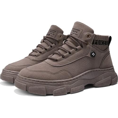 Mens Casual Boots Outdoor Sneakers Martin Ankle Boots Zapatillas Hombre Flock Fashion Men Shoes Chaussure Homme Footwears 39-44