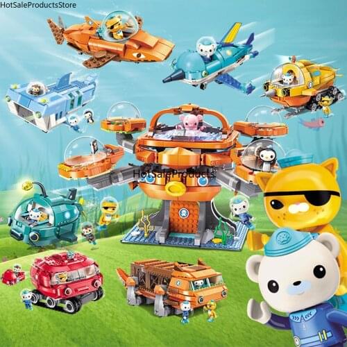 Octonauts Building Blocks Octo-Pod Octopod & Barnacles kwazii peso Inkling Bricks Toy Gift