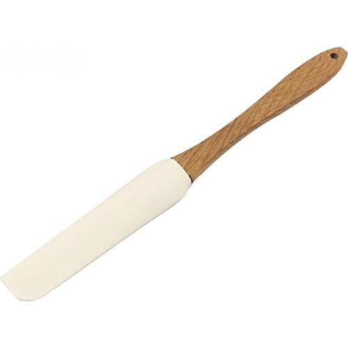 Food Grade Non Stick butter cooking silicone spatula cookie pastry scraper cake baking spatula silicone spatula With Wood Handle