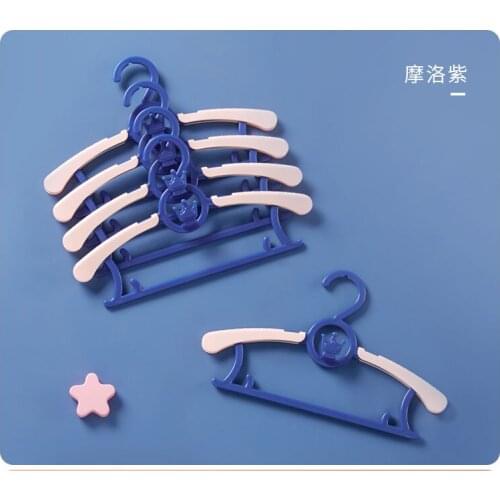 Sainwin 10pcs/lot plastic clothes rack multi-purpose baby hanger clamp telescopic non-slip rack Childrens hangers