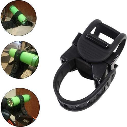 360 Swivel Bike LED Flashlight Mount Bracket Flash Torch Holder Front Light Clip Clamp Lantern Bicycle Accessories
