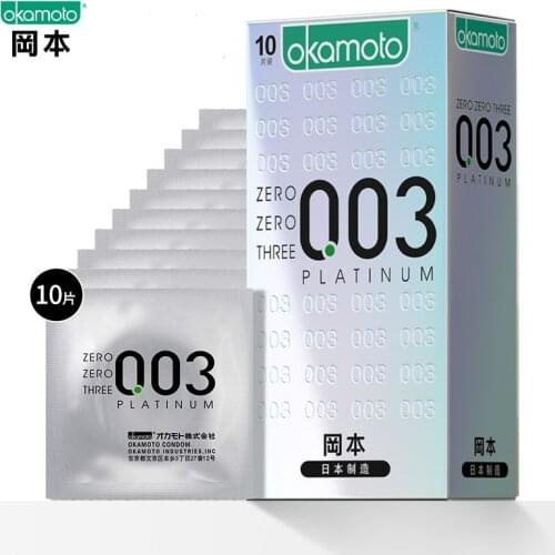 Genuine Okamoto Zero Zero Three Platinum 003 Condom Intimate Goods Contraception Sex Penis Cock Sleeve Condoms For Men