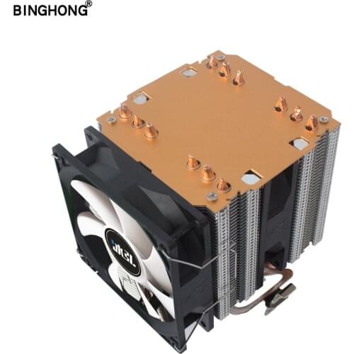Pure copper6 heat pipe double tower capped CPU radiator Pwm 90MM silent cooling fan 775 1155 1366 AMD3 AM4 X79 X99 2011PC cooler