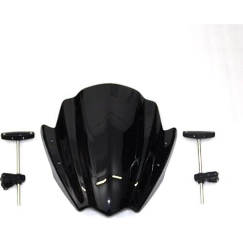 Universal Motorcycle Modification Accessories New Street Bike with Iron Parts New Windshield Safety Goggles Black, Transparent