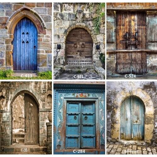 Vinyl Custom Photography Backdrops Prop Classical Wooden doors Theme Photography Background GD20518 -31
