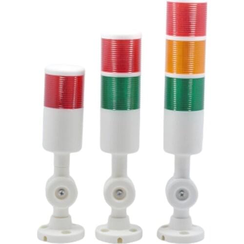 Rotatable 180 Stack light Red Orange amber Green warning light industrial for CNC machine DC 24V 12V Steady flashing light LED