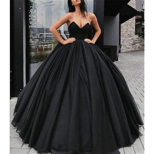 Womens Sweetheart Tulle Quinceanera Dress Long Strapless Formal Party Gown Vestido Debutante De Festa Sweet 16